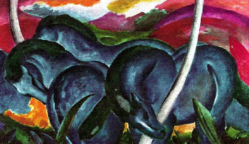 Franz Marc stora bla hastar oil painting image